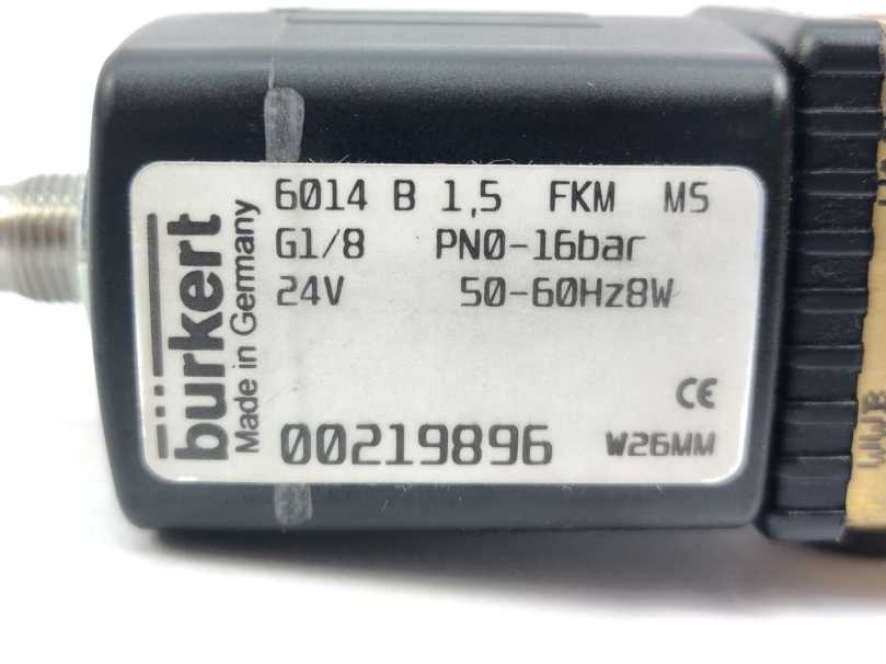 Burkert 219896 Type 6014 Solenoid Valve GETINGE Autoclave Spareparts