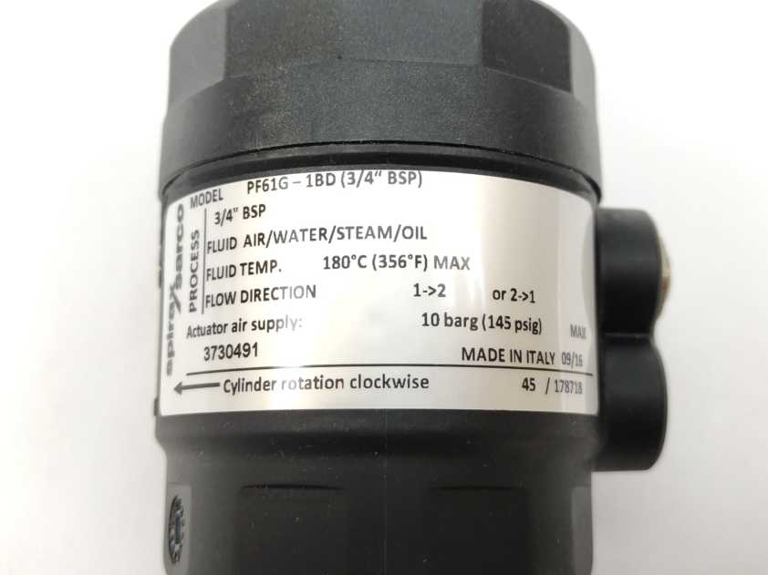 Spirax Sarco 3730491 PF61G-1BD 3/4" Piston Valve GETINGE Autoclave Spareparts