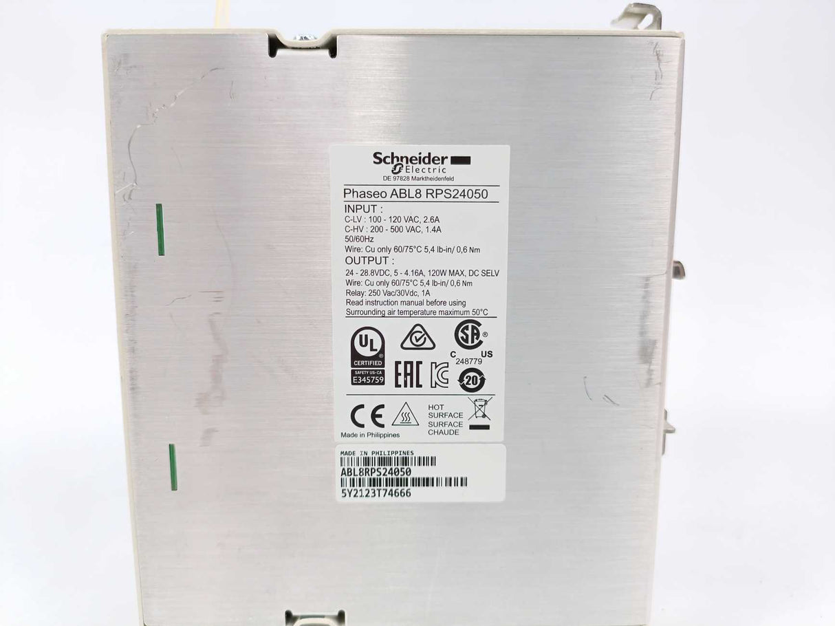 Schneider Electric ABL8RPS24050 Power Supply, Phaseo out 24V 5A