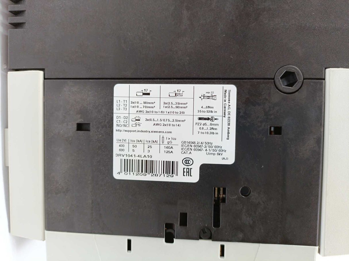 Siemens 3RV1041-4LA10 Circuit breaker