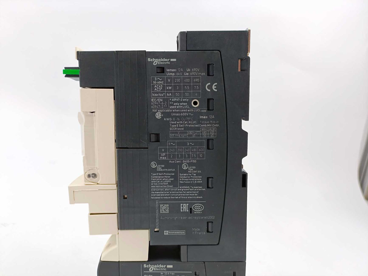 Schneider Electric LUCA1XBL Standard Control Unit w/ LUB120, LU2MB0BL & LUFN20