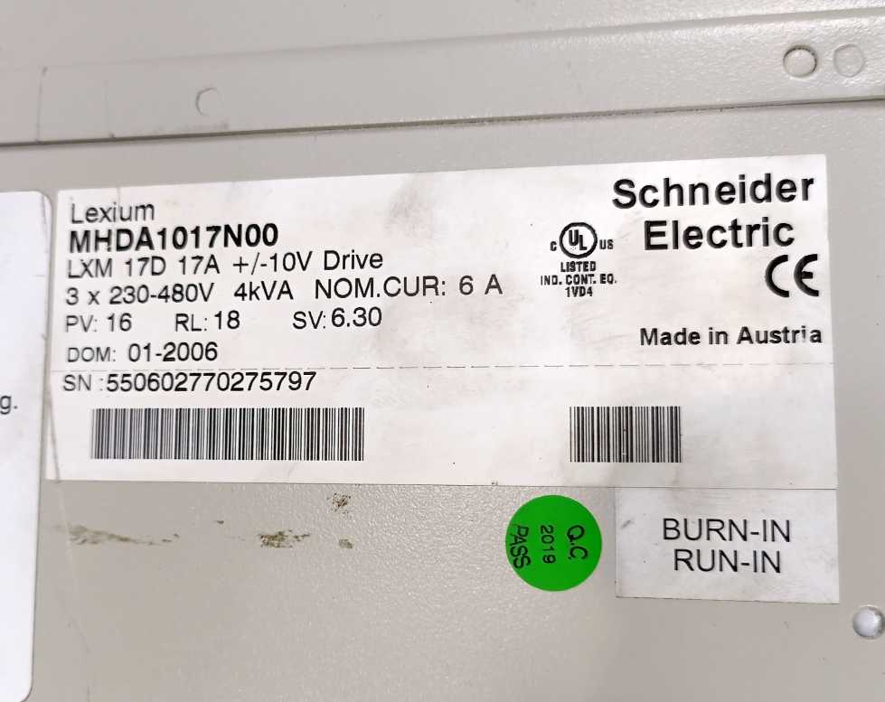 Schneider Automation MHDA1017N00 Lexium 17D Drive