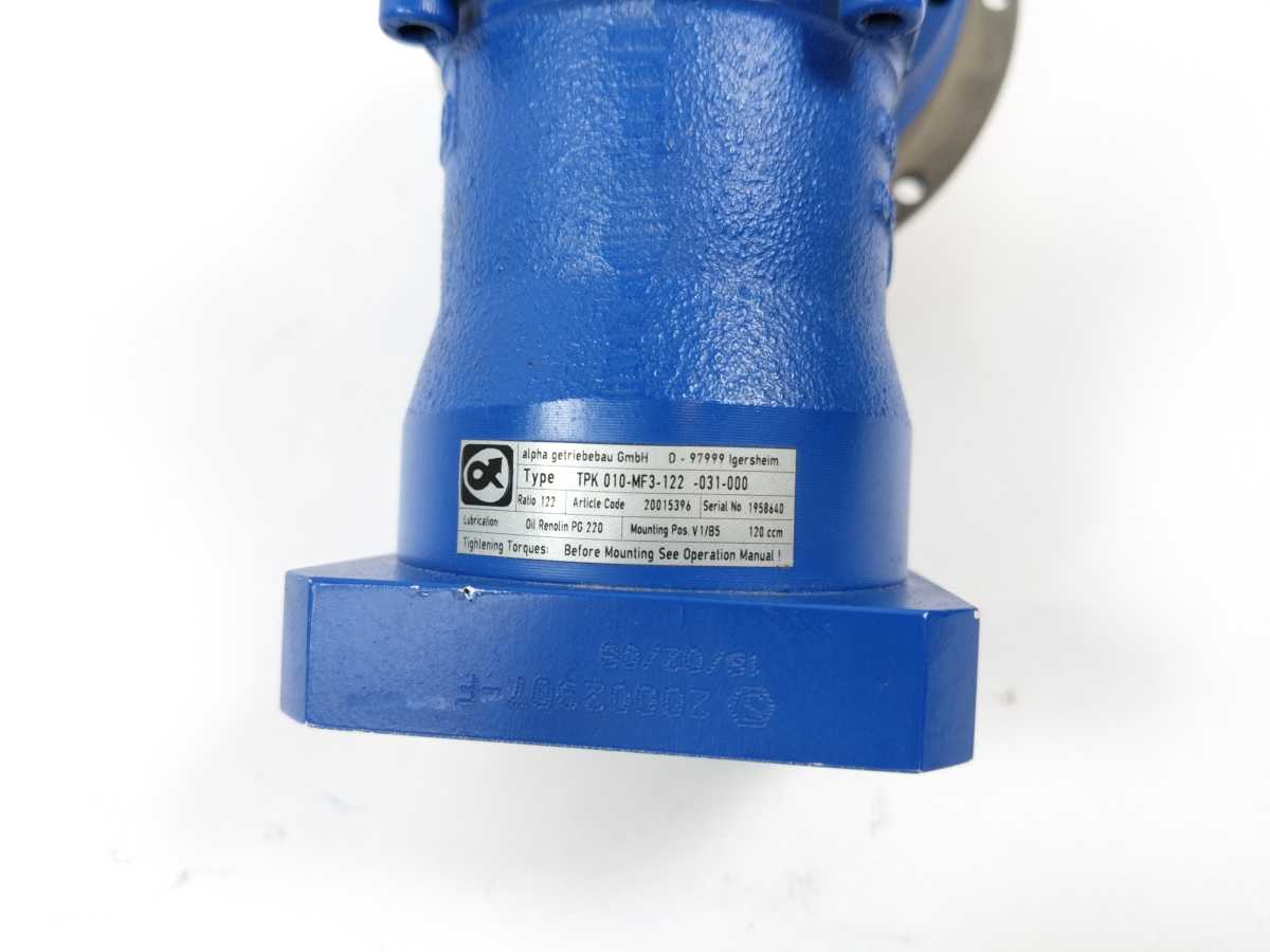 Alpha getriebe TPK 010-MF3-122-031-000