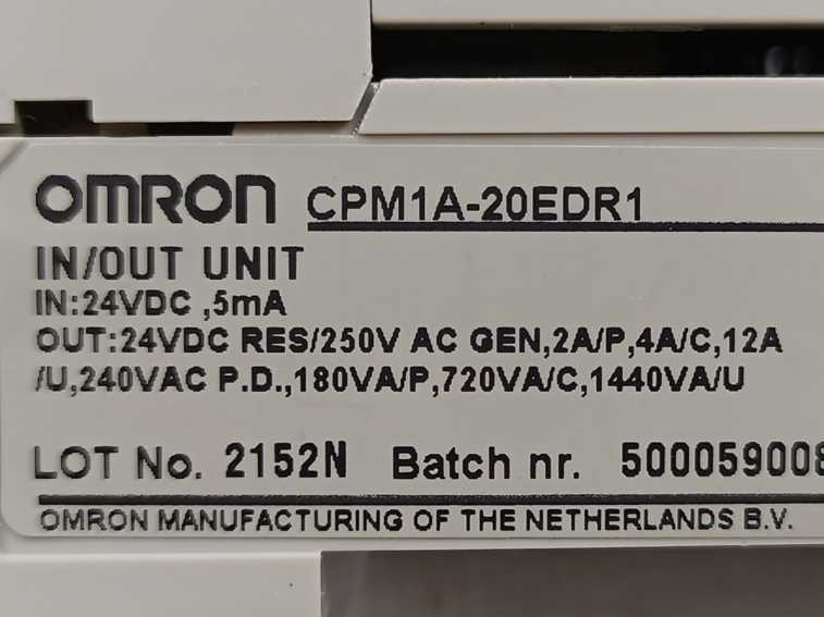 OMRON CPM1A-20EDR1 In/Out Unit