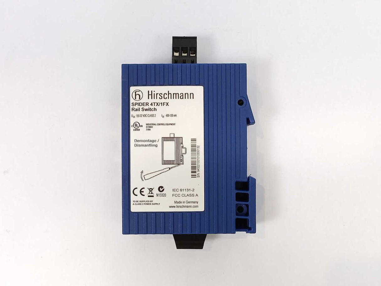 Hirschmann 4TX/1FX SPIDER Rail Switch