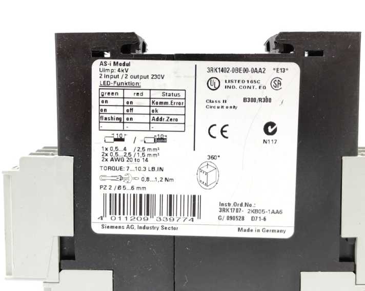 Siemens 3RK1402-0BE00-0AA2 AS-i SlimLine Module