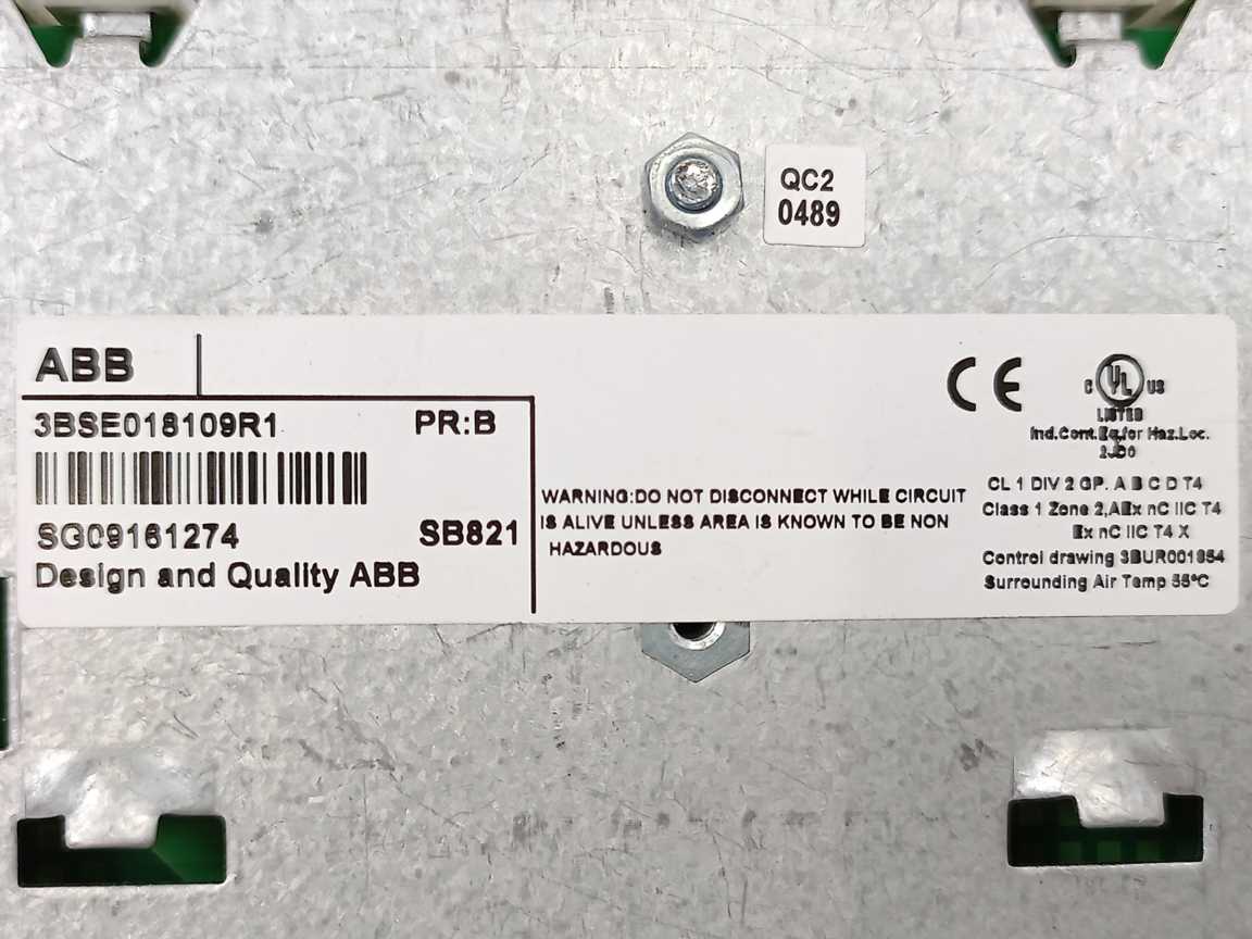 ABB 3BSE018109R1 PR: B SB821 Battery Unit
