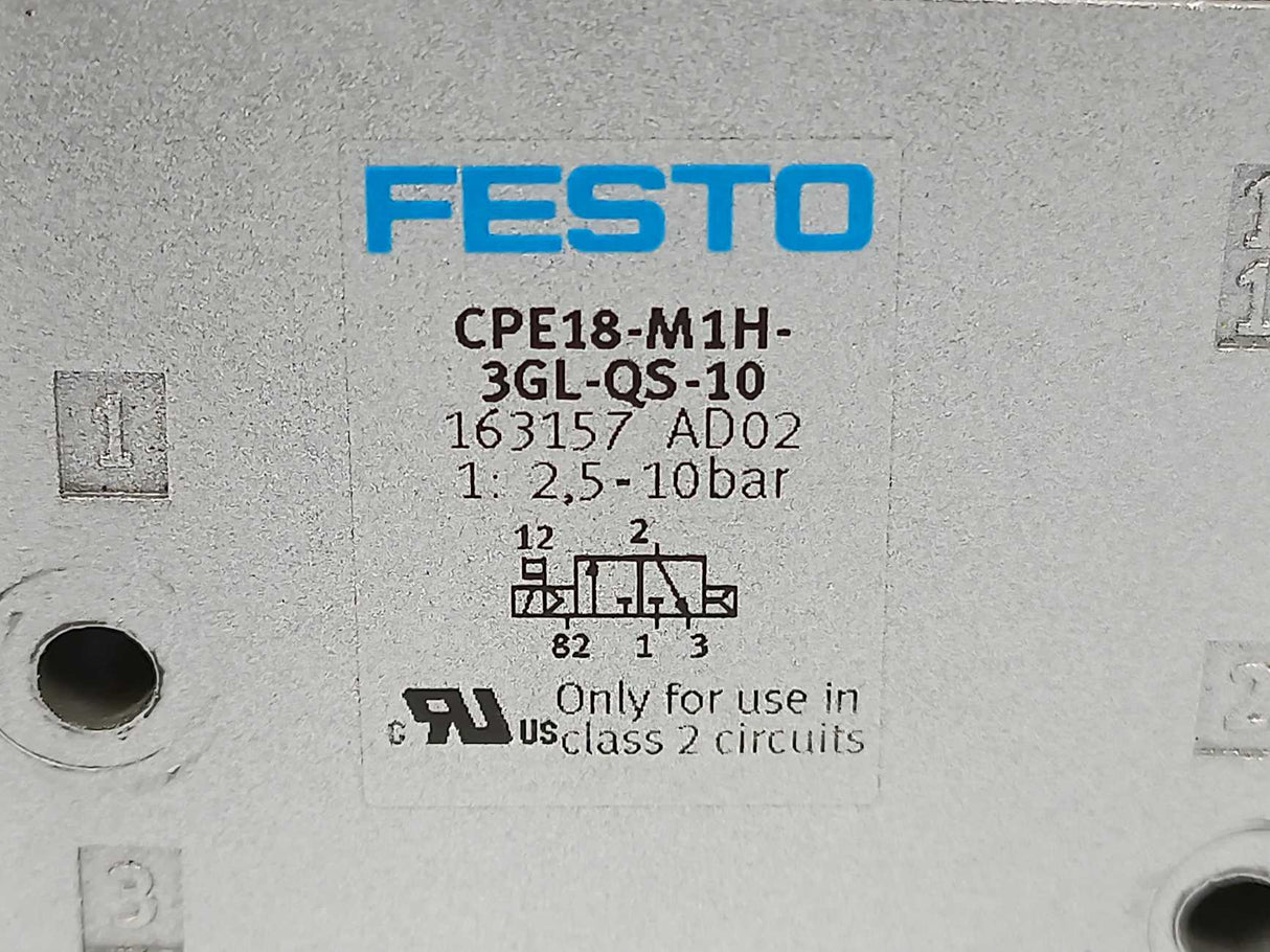Festo 163157 CPE18-M1H-3GL-QS-10 Solenoid valve