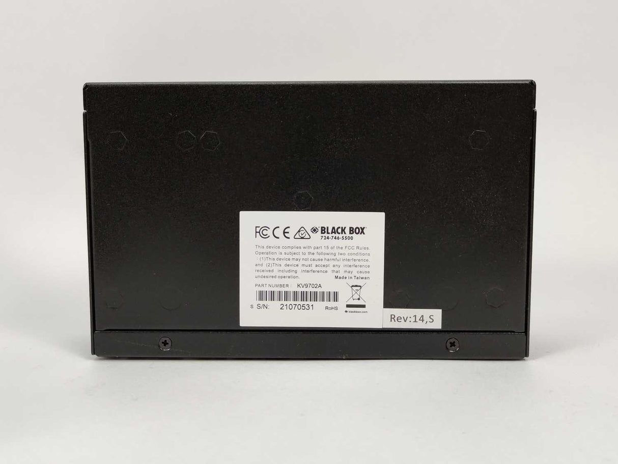 Black Box KV9702A 2 Port Displayport KVM Switching With Audio + USB