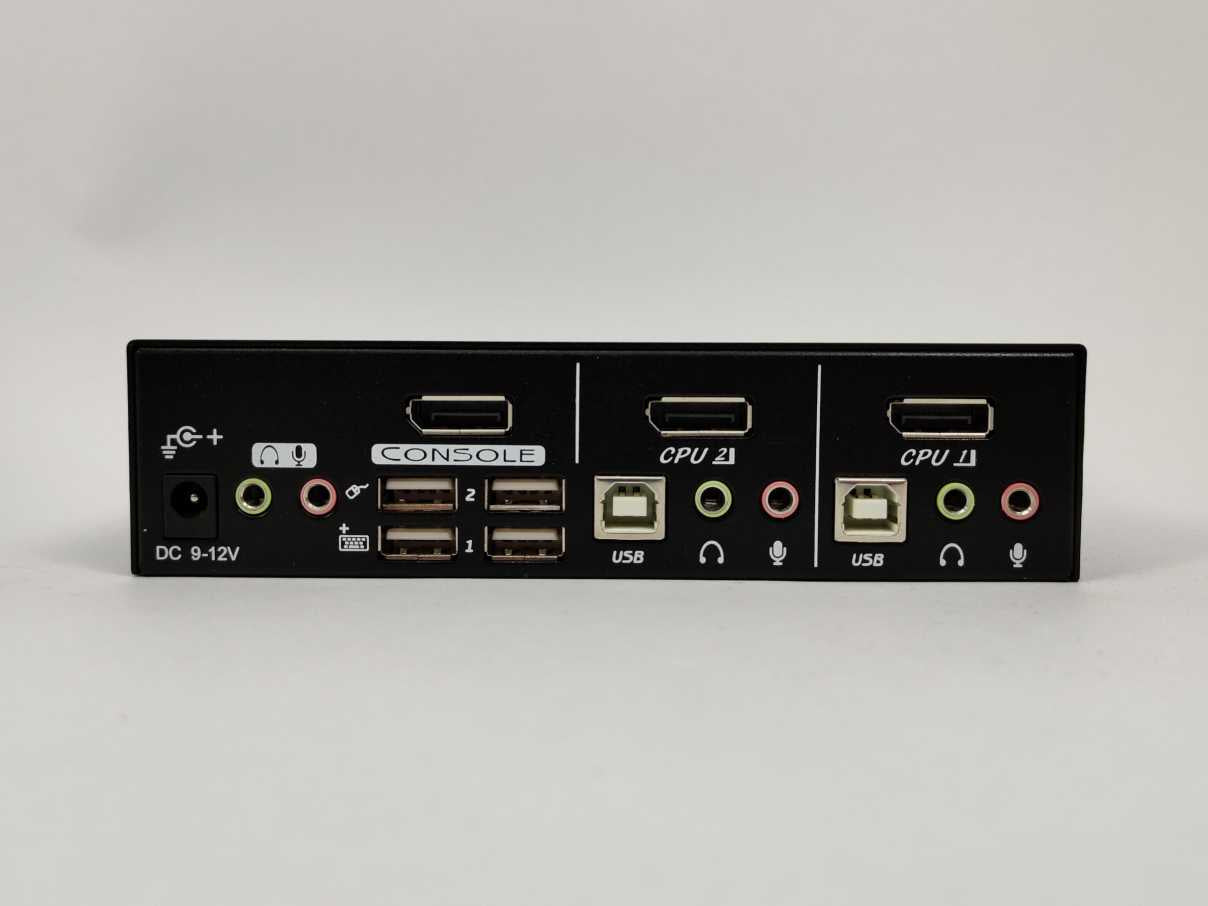 Black Box KV9702A 2 Port Displayport KVM Switching With Audio + USB