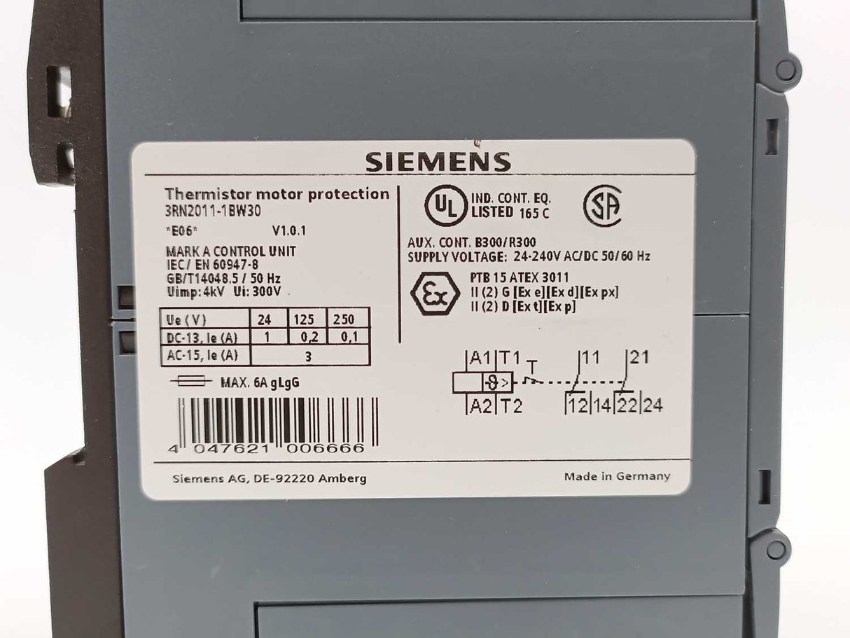 Siemens 3RN2011-1BW30 Thermisor Motor Protection