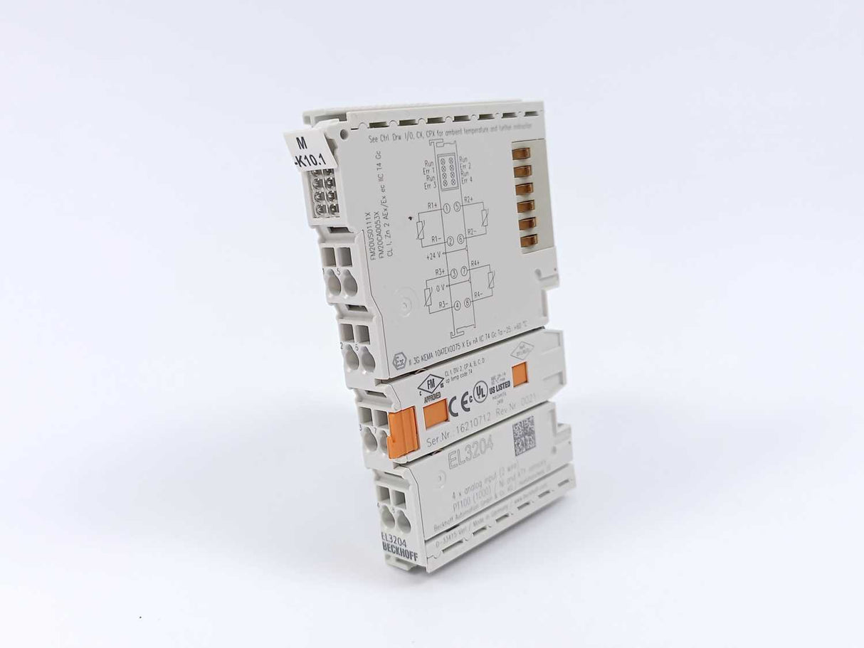 Beckhoff EL3204 Rev. 22 EtherCAT Terminal, 4-channel analog input, temperature