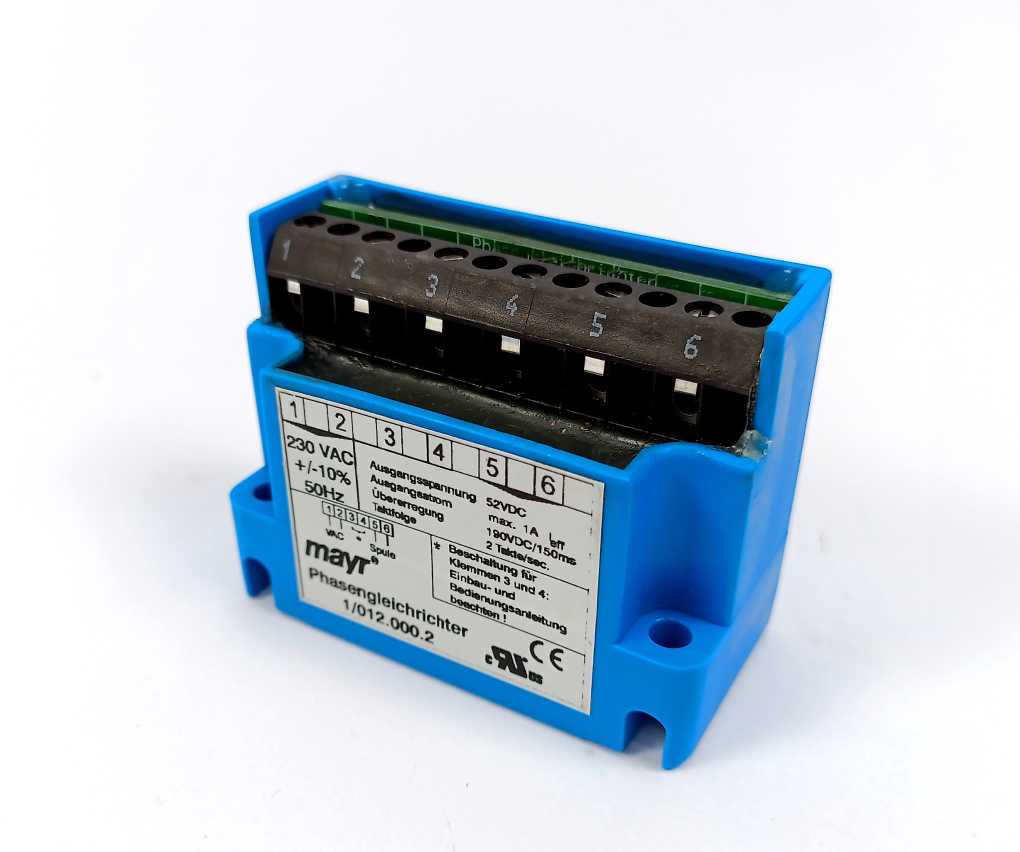 Mayr 1/012.000.2 0801959 Phase Rectifier