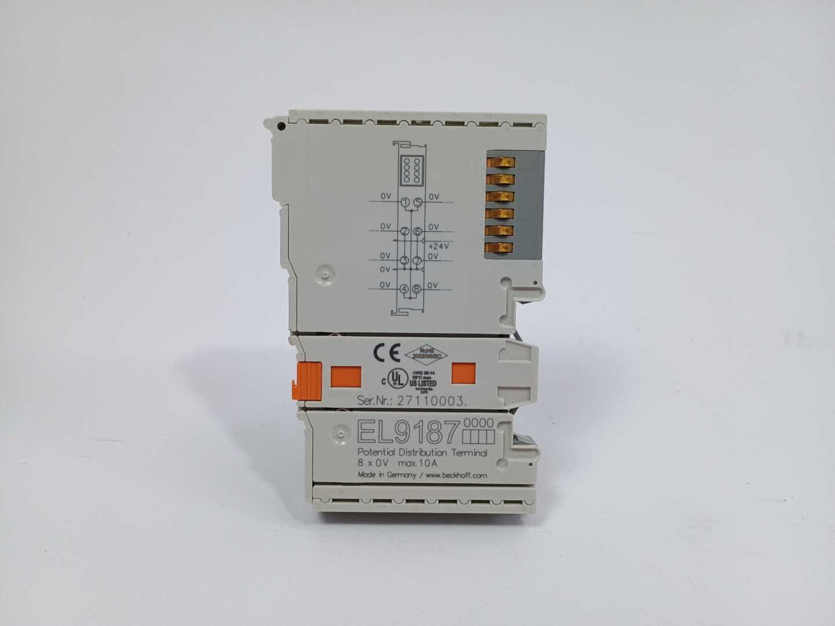 Beckhoff EL9187 Potential Distribution Terminal 8 x 0V max 10 A