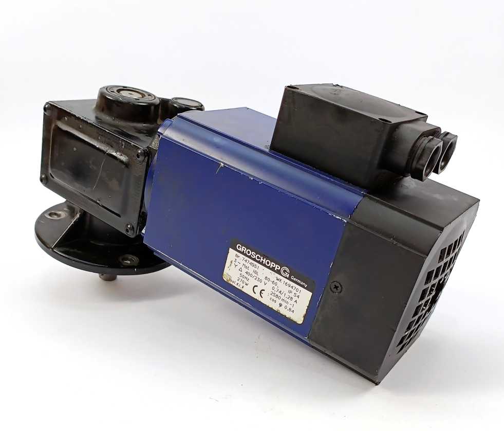GROSCHOPP WK1694701 IGL 80-60 Gearmotor w/ Z 20 Gearbox (Ratio: 50)