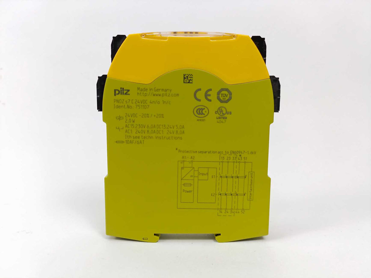 Pilz 751107 PNOZ s7 C 24VDC 4 n/o 1 n/c Safety Relay Switch