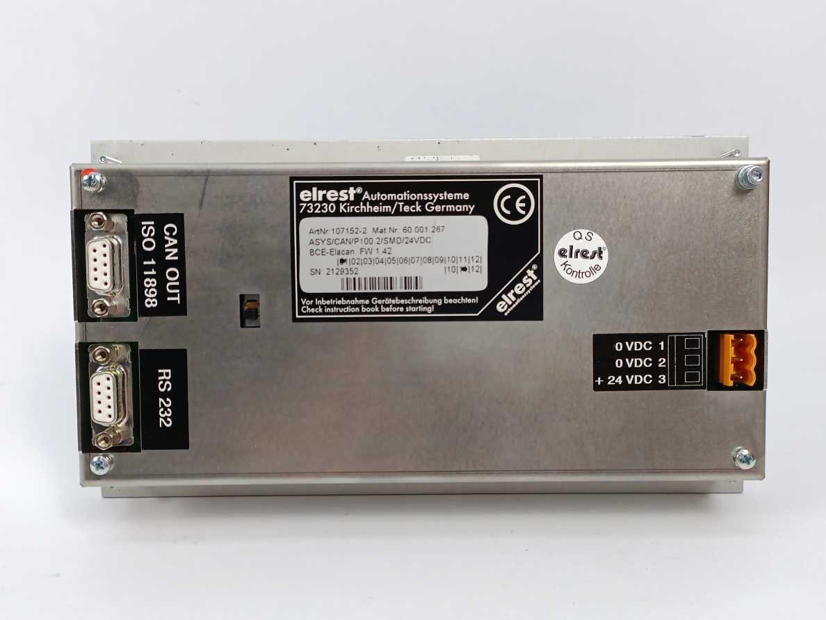 Elrest 107152-2 Operational Panel Control 60.001.267