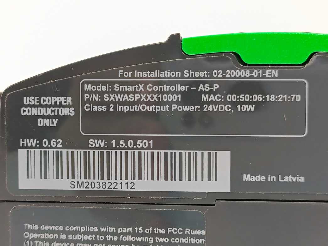 Schneider Electric SXWASPXXX10001 SmartX Controller AS-P w/ SXWASPXEN10001