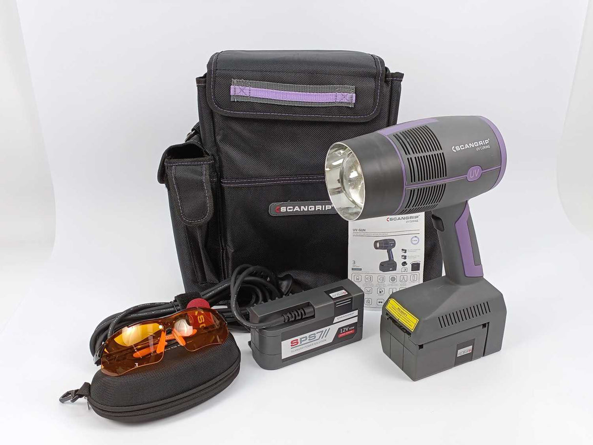 Scangrip 03.5803 UV-GUN Handheld UV Light Kit, with battery, used as Demo