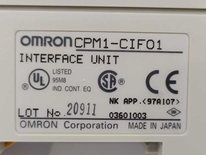 OMRON CPM1-C1F01 Interface Unit w/ Adapter RS232C