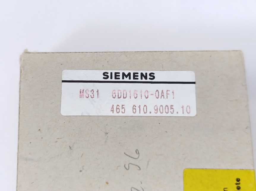 Siemens 6DD1610-0AF1 MS31 Memory Module