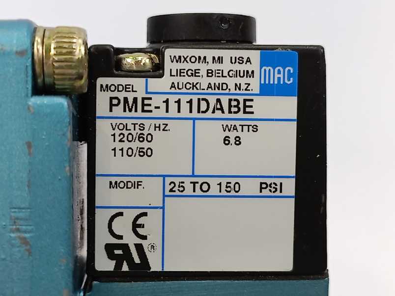 MAC 6531B-000-PM-111DA Solenoid Valve with 2x PME-111DABE, 6500B-211 and PBSN