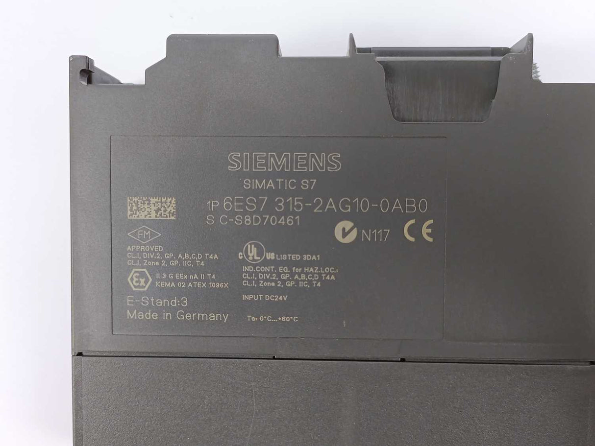 Siemens 6ES7315-2AG10-0AB0 Simatic S7-300 CPU315-2 E03
