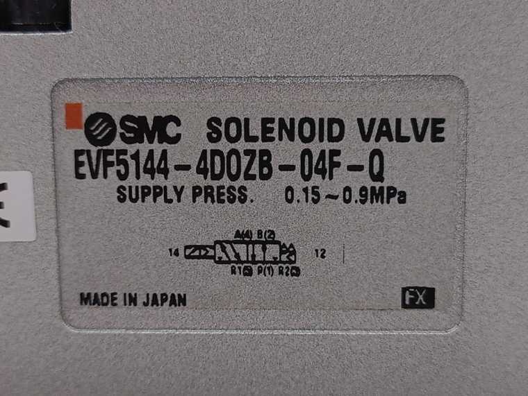 SMC EVF5144-4D0ZB-04F-Q Solenoid Valve press. 0,15-0,9MPa