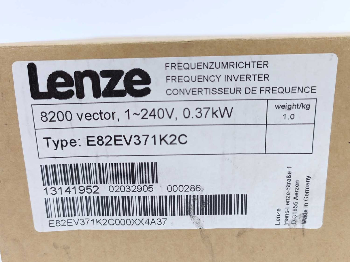 LENZE E82EV371C2C Inverter Drive E82EV371K2C + E82ZAFSC100 13141952