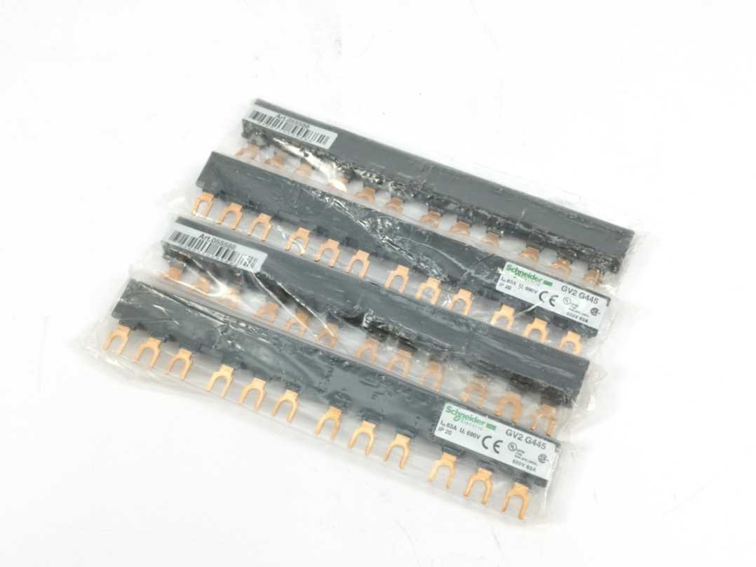 Schneider Electric GV2G445 3-Pole Busbar Batch of 4 Pieces