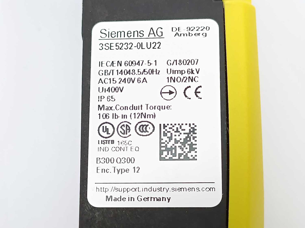 Siemens 3SE5232-0LU22 Hinge Switch