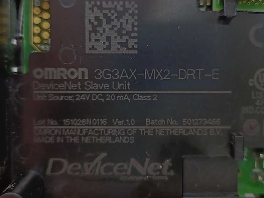 OMRON 3G3AX-MX2-DRT-E DeviceNet Option Card for MX2 Series Inverters