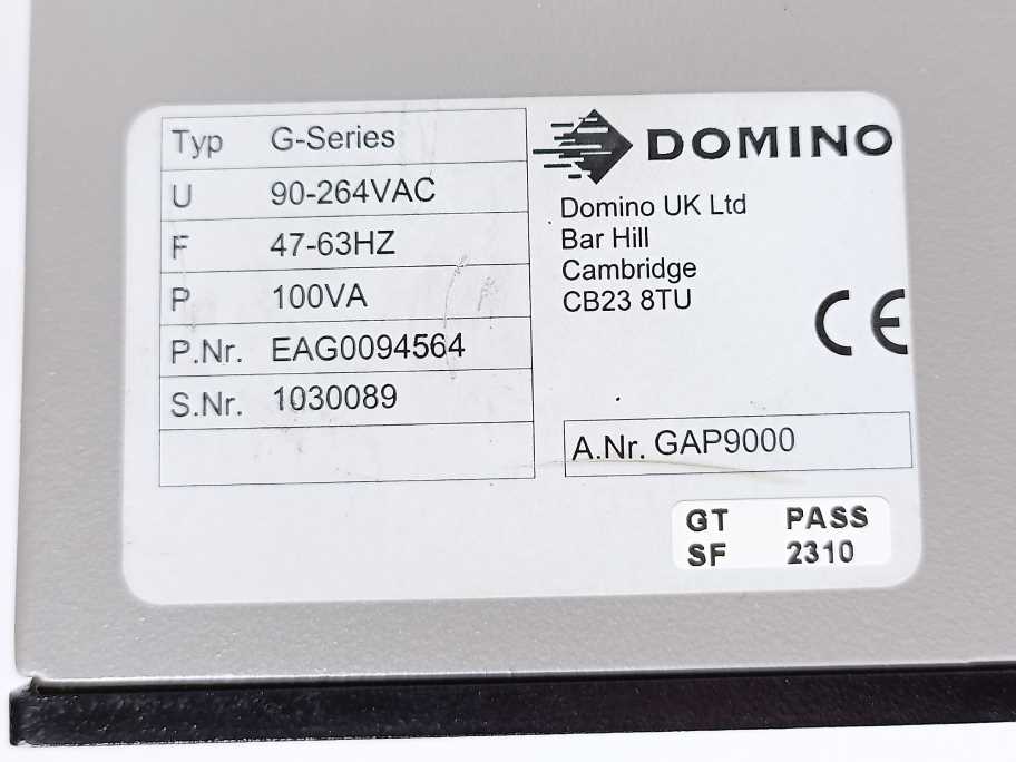 Domino EAG0094564 G-Series Thermal Inkjet Printer