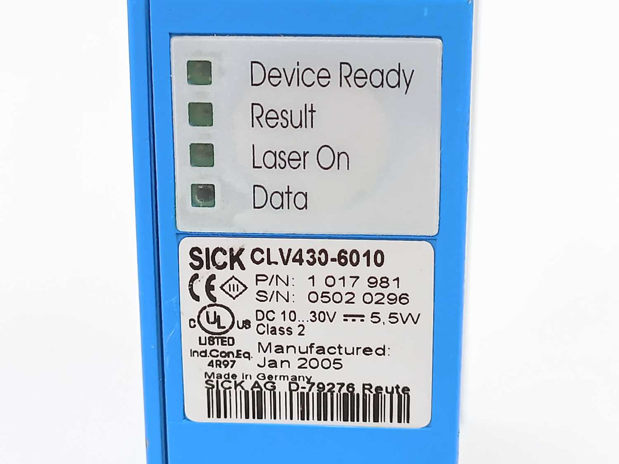 SICK 1017981 CLV430-6010, Barcode Scanning Sensor