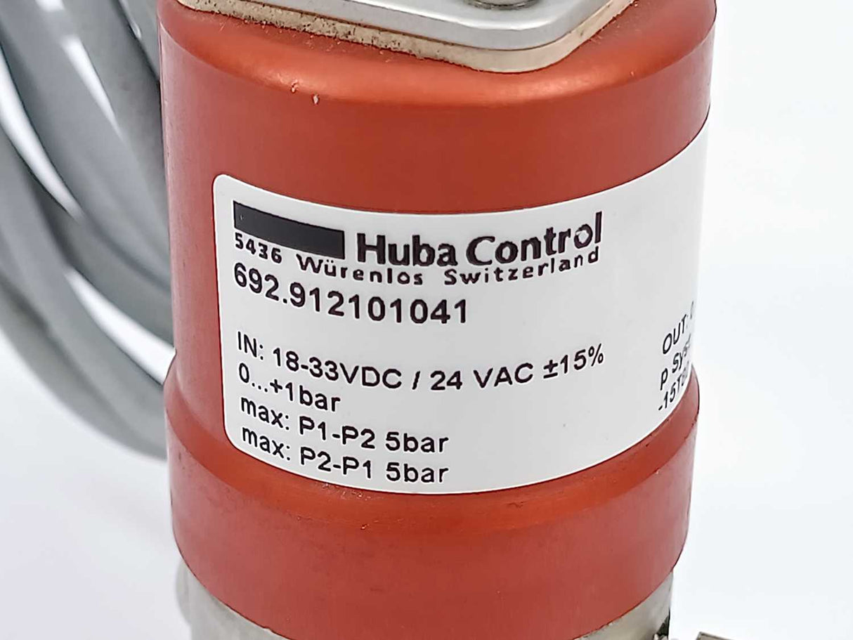 Huba Control 692.912101041 18-33VDC / 24VAC / +15% / 0-1bar