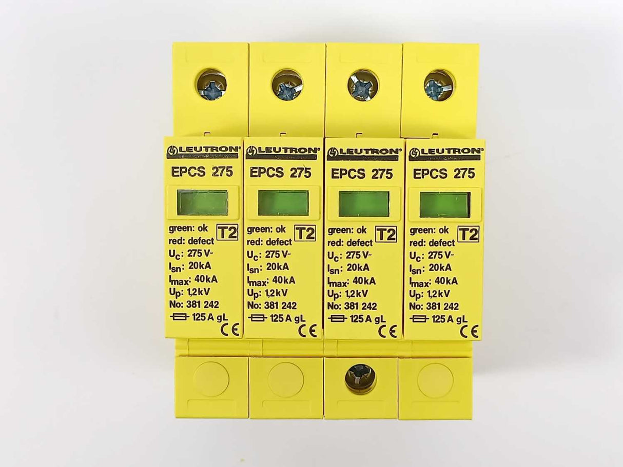 Leutron 381 050 EPCS 275 Four-Pole Surge Protector with 381 242