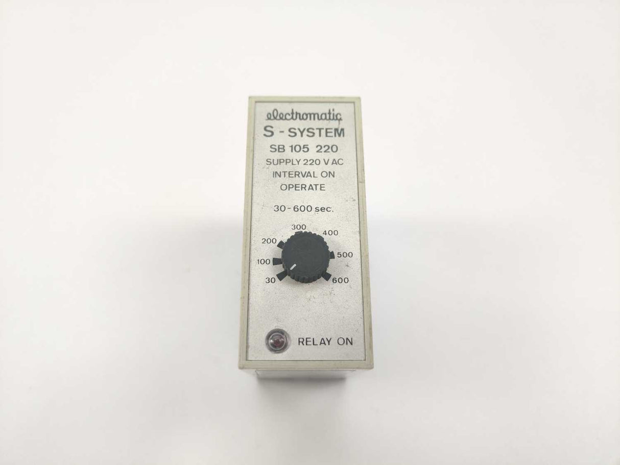Electromatic SB105220 SUPPLY 220 VAC, INTERVAL ON OPERATE 30-600 SEC.