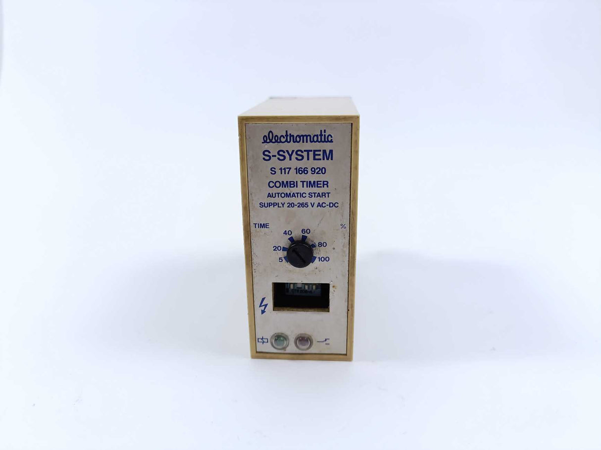 Electromatic S 117 166 920 Combi Timer. Automatic Start Supply 20-265 V AC-DC