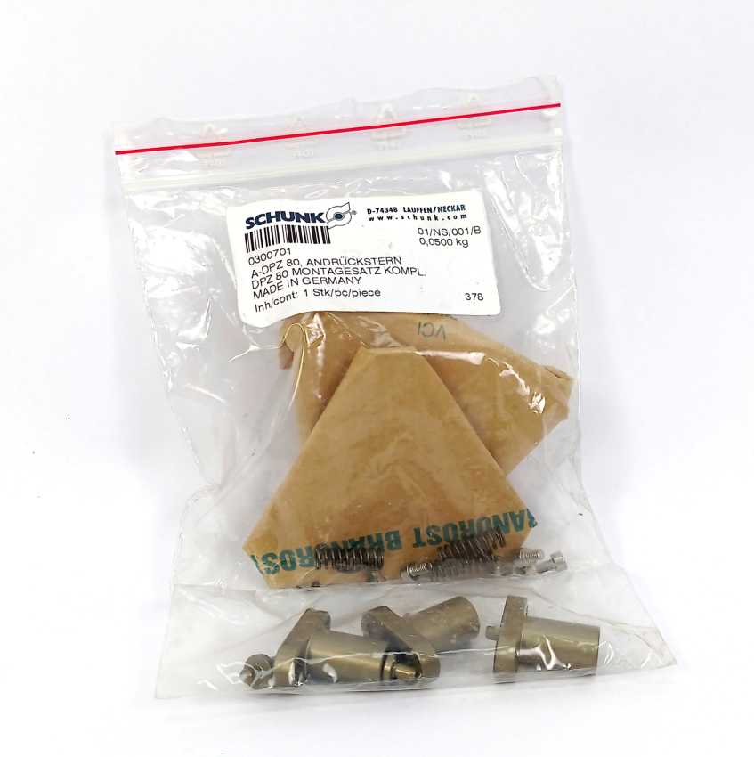 Schunk 0300701 A-DPZ 80 Pressure Star DPZ 80 Assembly Kit