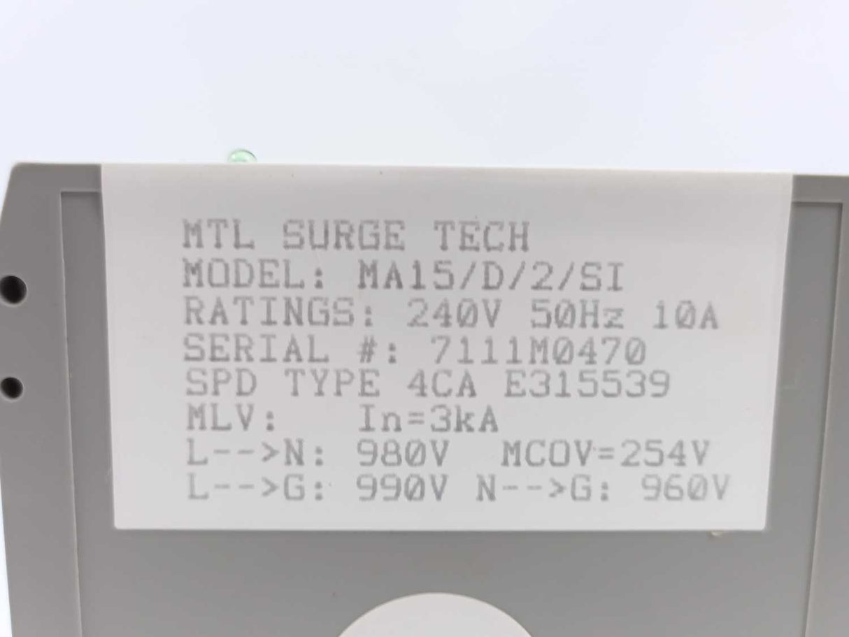 MTL MA15/D/2/SI Surge Tech