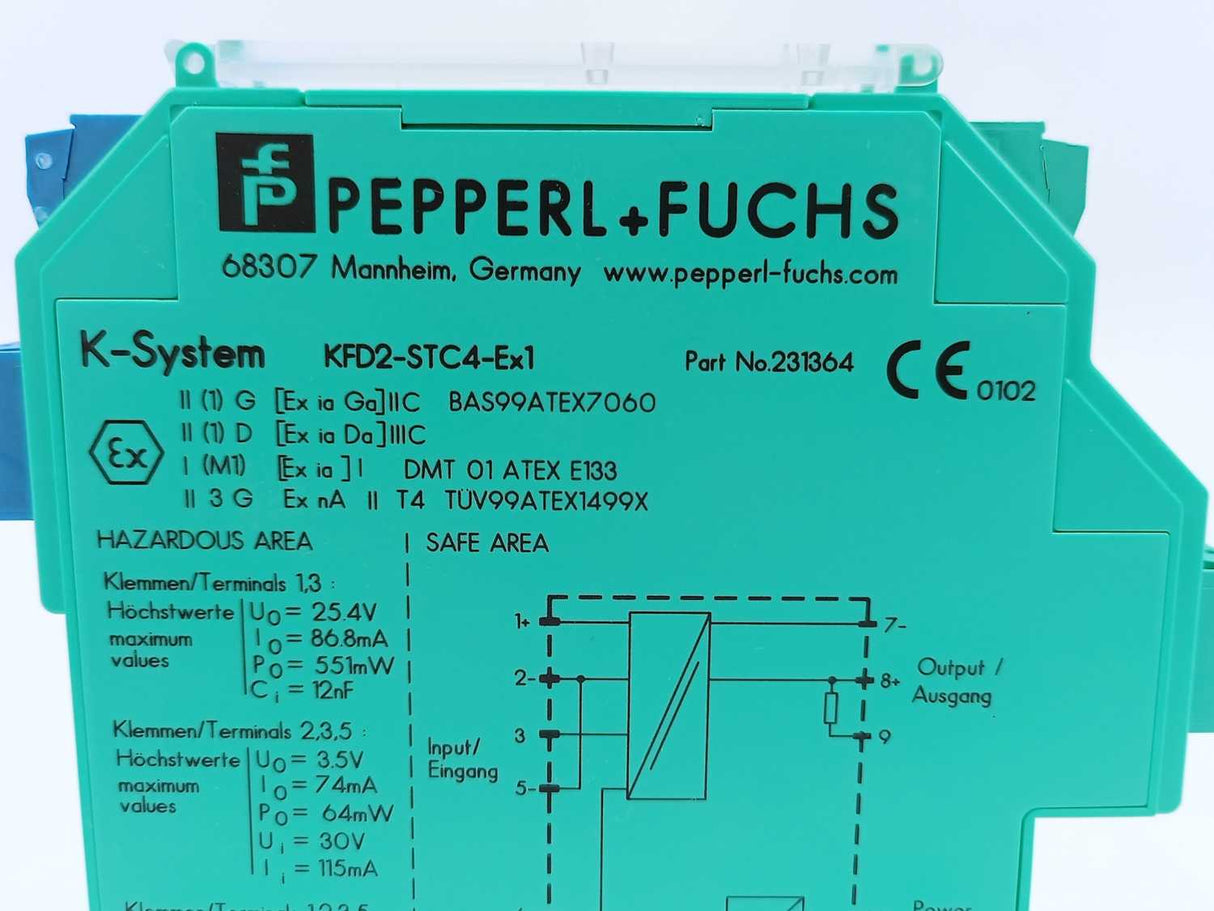 Pepperl+Fuchs 231364 KFD2-STC4-EX1 1-Channel Isolated Barrier