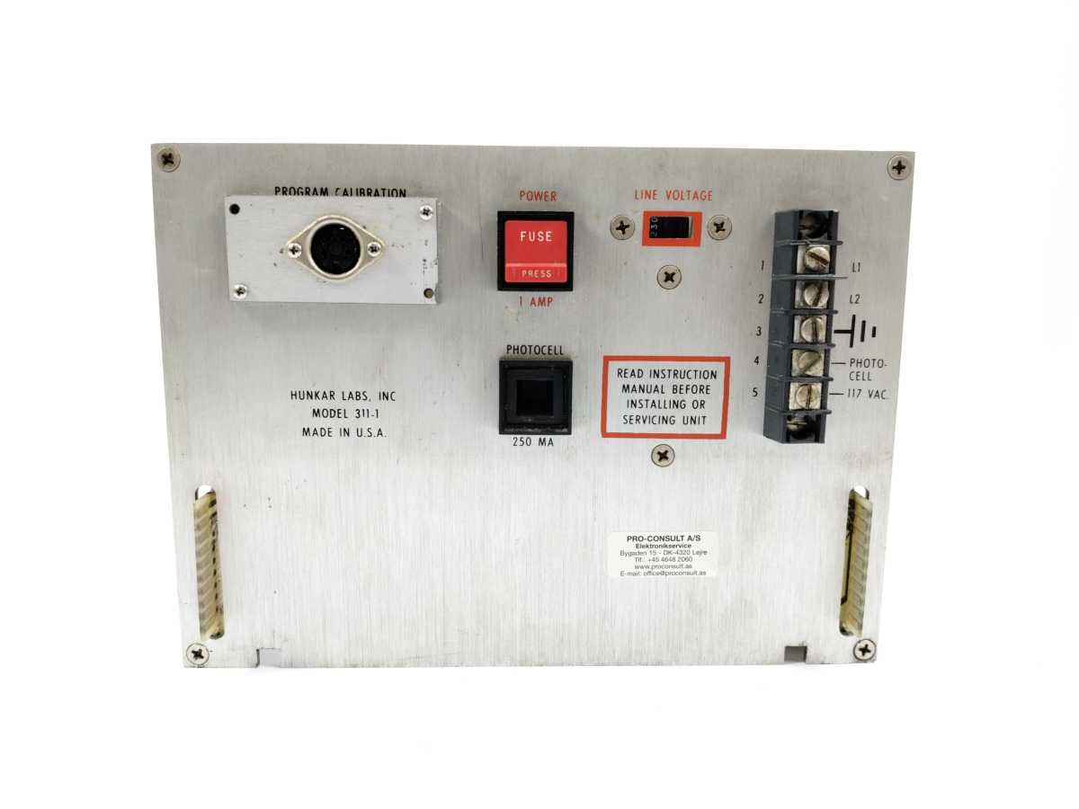 Hunkar Labs. Inc. 311-1 Program Profile Module