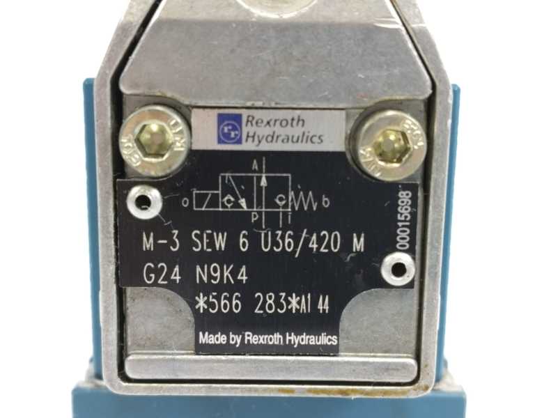 Rexroth Hydronorma M-3SEW6U36/420MG24N9K4 Directional Valve 24VDC 1.25A