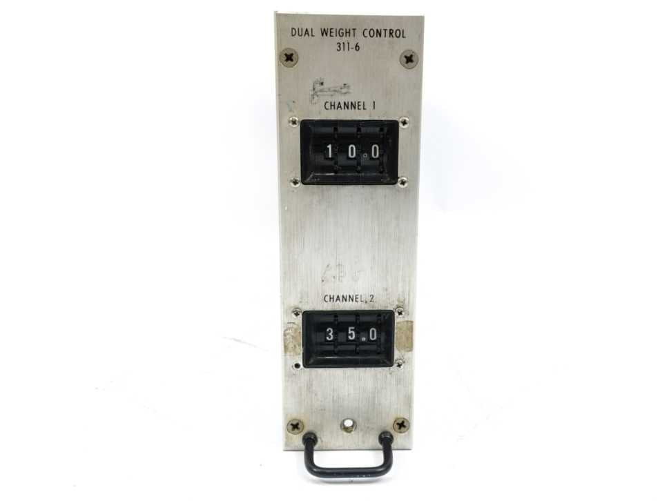 Hunkar Labs. Inc. 311-6 Dual Weight Control Module