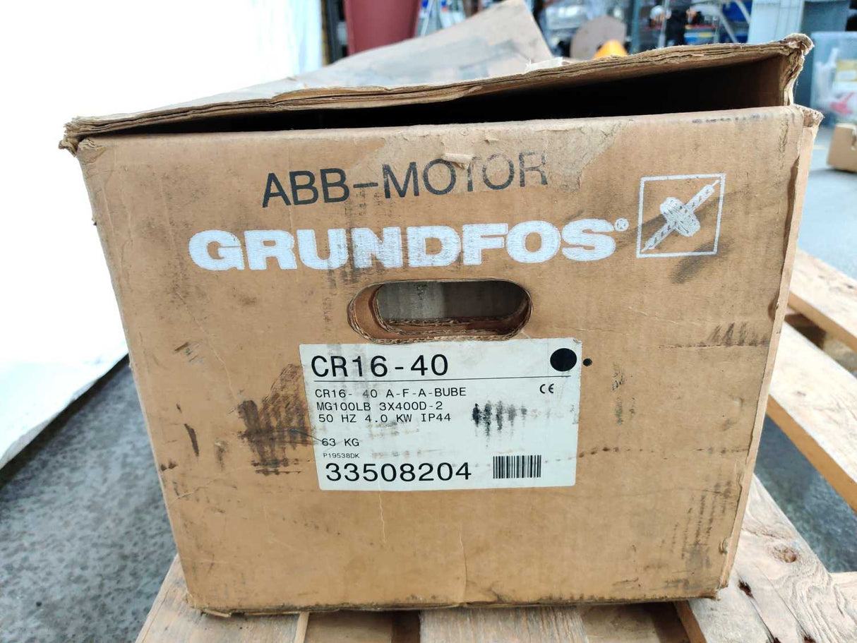 Grundfoss 33508204 CR16-40 A-F-ABUBE Pump with ABB M2AA 100 LB.2 Motor 4 kW