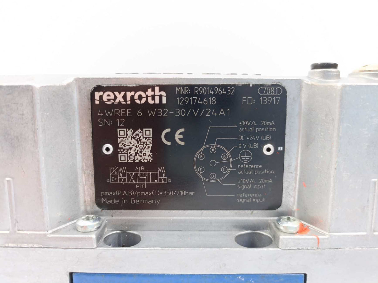 Rexroth 4WREE 6 W32-30/V/24A1 Proportional Directional Valve