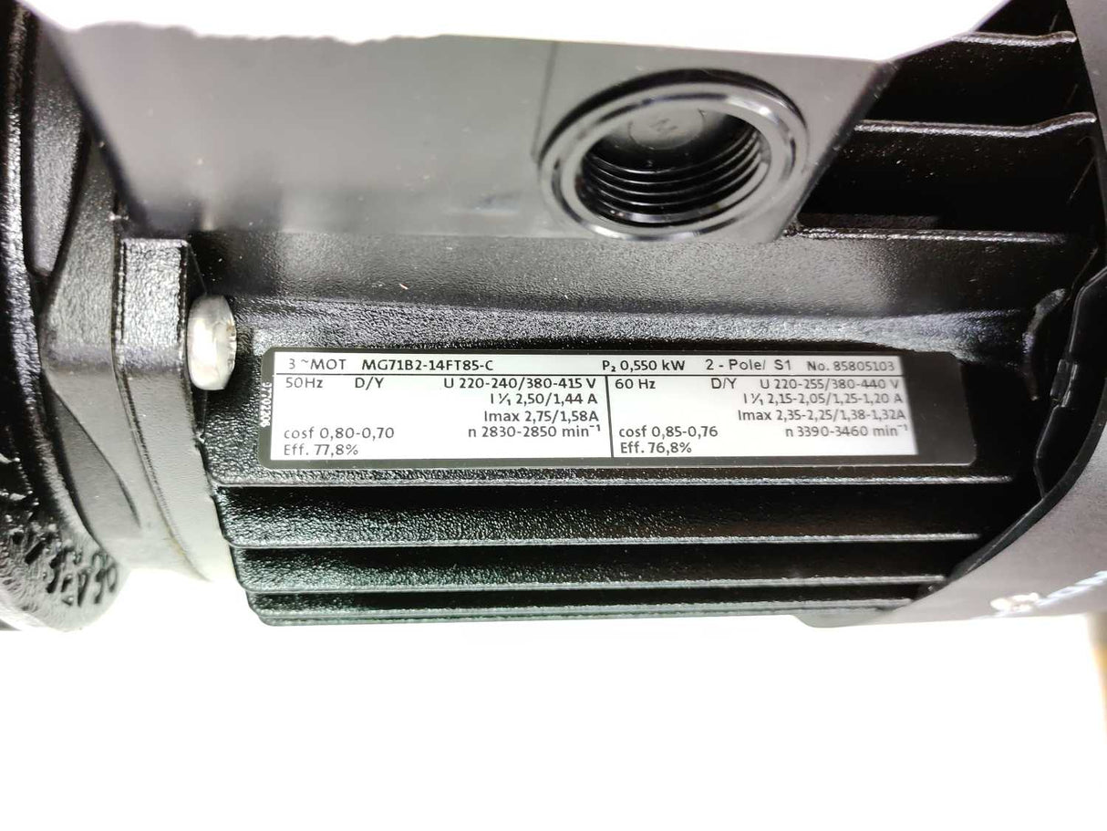 Grundfoss 96516177 CR1-8 A-A-A-E-HQQE Pump with CR1-8 Motor 0,550 kW