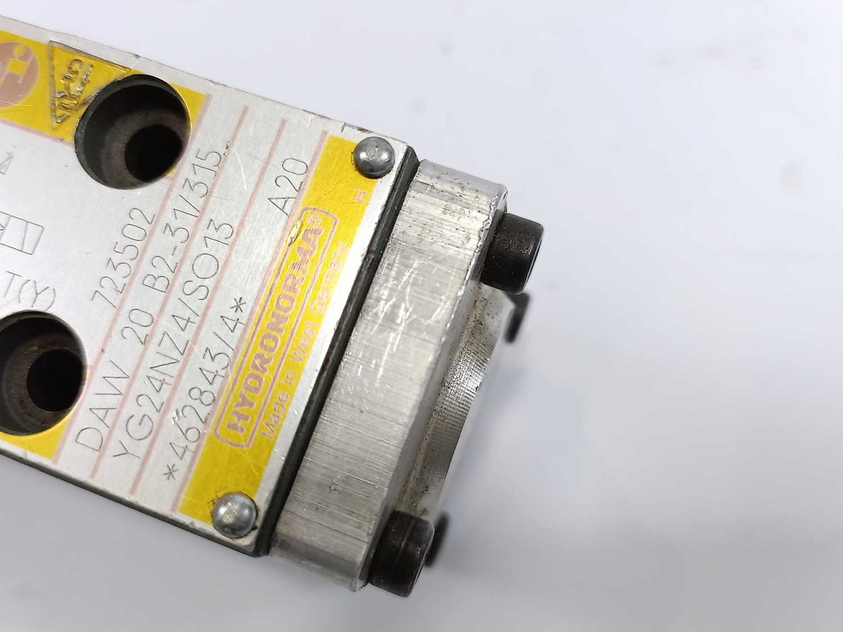 Rexroth Hydronorma DAW 20 B2-31/315 YG24NZ4/SO13 Pressure Relief Valve