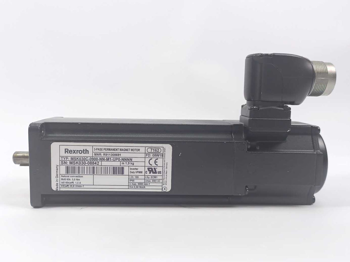 Rexroth R911308691 MSK030C-0900-NN-M1-UP0-NNNN 3-Phase Permanent Magnet Motor