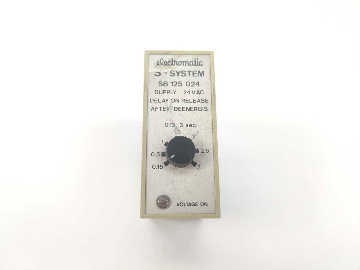 Electromatic SB 125 024 S-System Delay on Release After Deenergis 0,15 - 3 sec.
